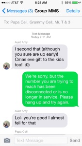 Christmas Eve Gift response