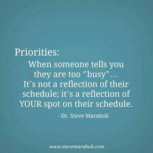 Priorities are making time for others at Did That Just Happen Blog